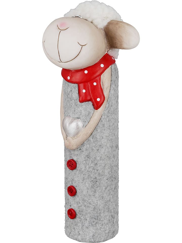 GILDE Figurka dekoracyjna "Bronko" w kolorze szaro-białym - wys. 26 cm rozmiar: onesize