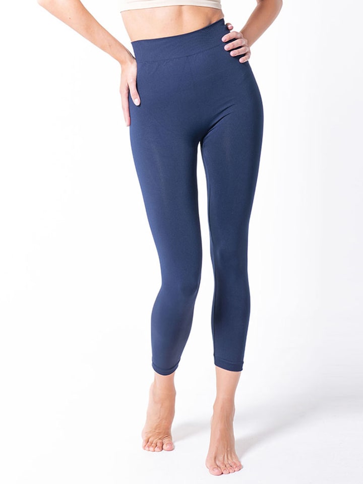Anaissa Legginsy funkcyjne w kolorze granatowym rozmiar: L