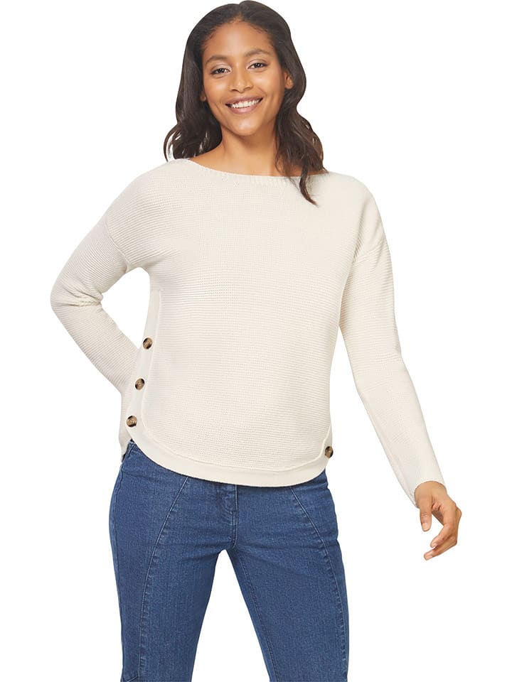 Heine Sweter w kolorze kremowym rozmiar: 44