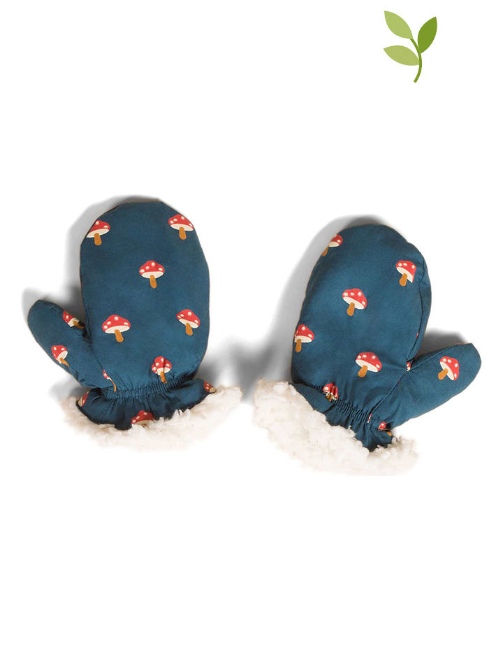 Little Green Radicals Rękawiczki "Little Toadstools" w kolorze granatowym rozmiar: 110