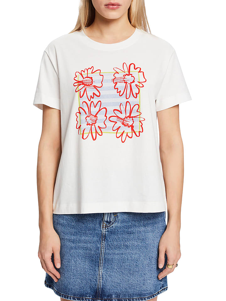 ESPRIT Koszulka w kolorze białym rozmiar: M