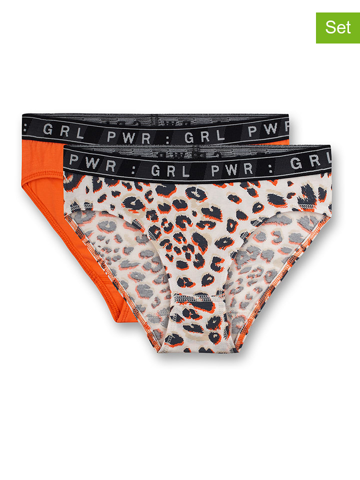 Sanetta Majtki (2 pary) w kolorze szaro-pomarańczowym rozmiar: 152