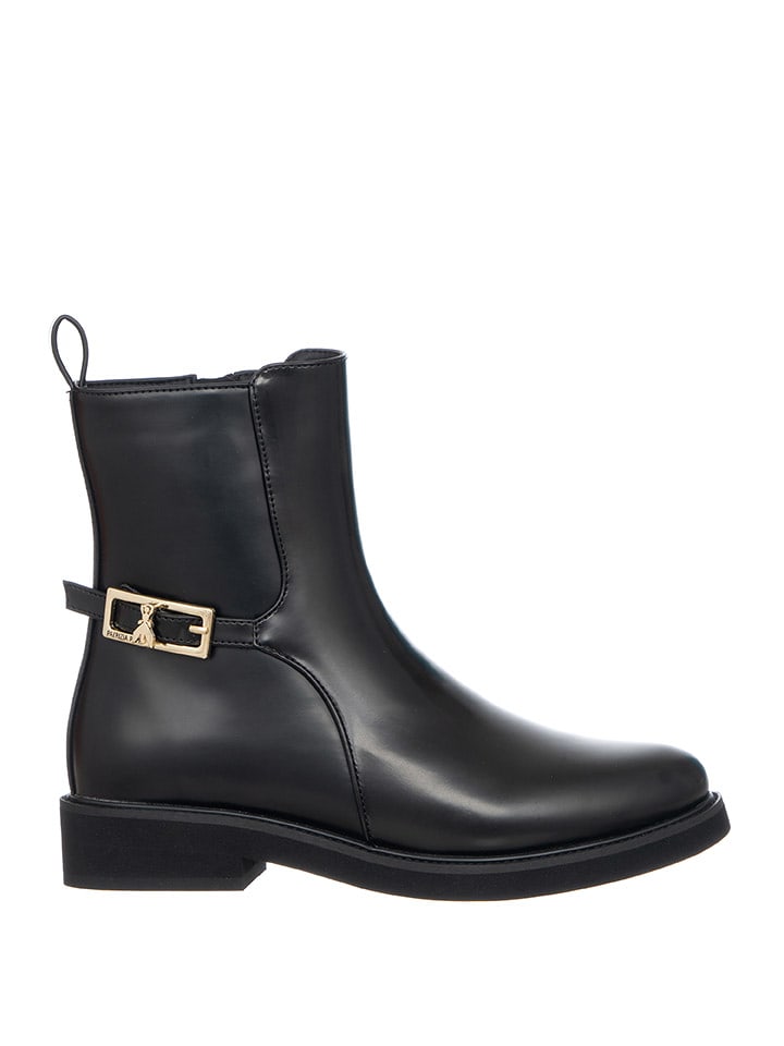 Patrizia Pepe Skórzane botki w kolorze czarnym rozmiar: 40