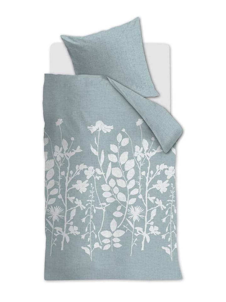 Beddinghouse Komplet pościeli renforcé "Plant" w kolorze błękitnym rozmiar: 155x220 cm