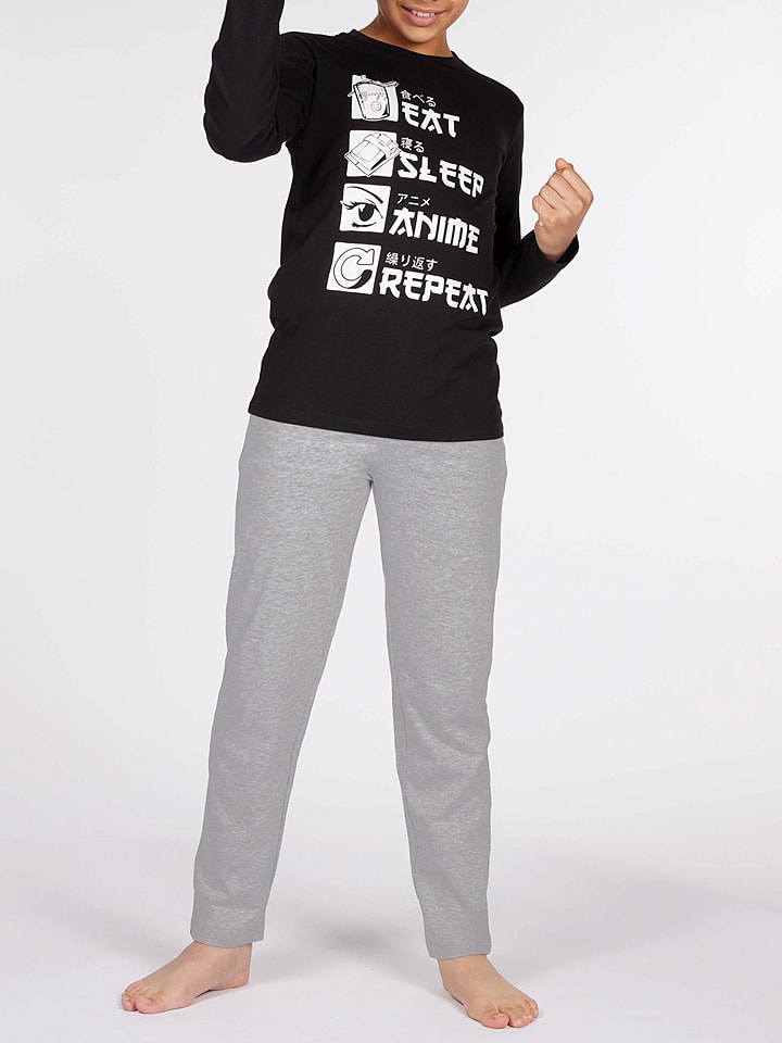 Lenny Sky Piżama w kolorze szaro-czarnym rozmiar: 164