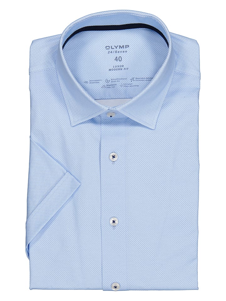 OLYMP Koszula "Luxor" - Modern fit - w kolorze błękitnym rozmiar: 39