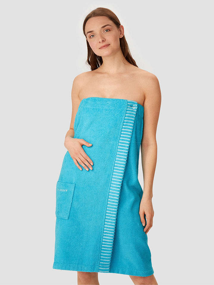 Schiesser Ręcznik "Rom" w kolorze turkusowym do sauny rozmiar: 80x130 cm