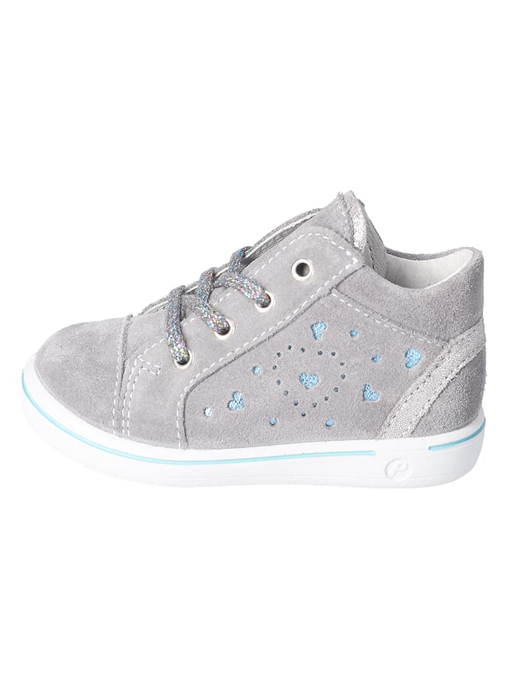 Skórzane sneakersy "Pia" w kolorze szarym