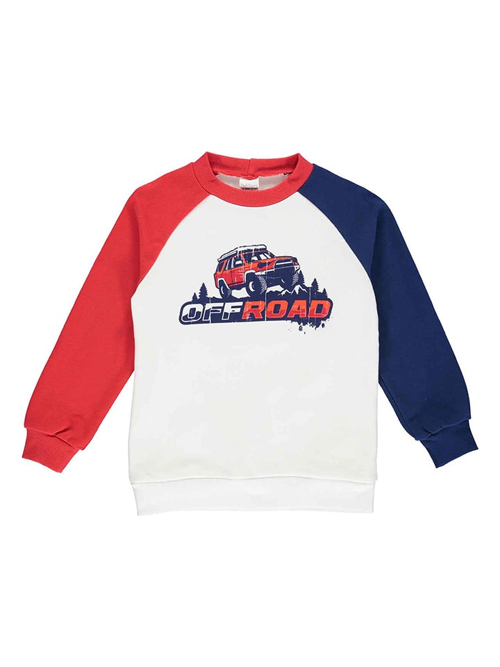 Fred´s World by GREEN COTTON Bluza "Offroad" w kolorze białym rozmiar: 116