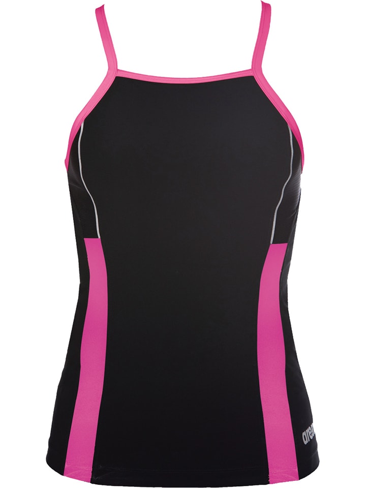 Arena Top sportowy "Perf Revo" w kolorze czarno-różowym rozmiar: M