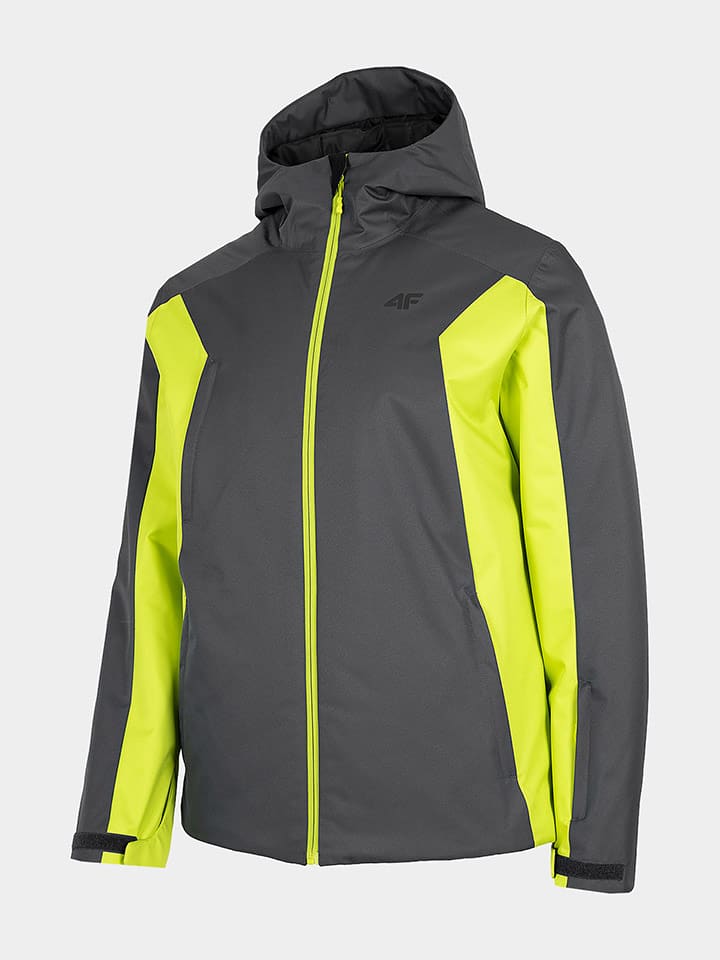 4F Kurtka narciarska w kolorze szaro-żółtym rozmiar: S