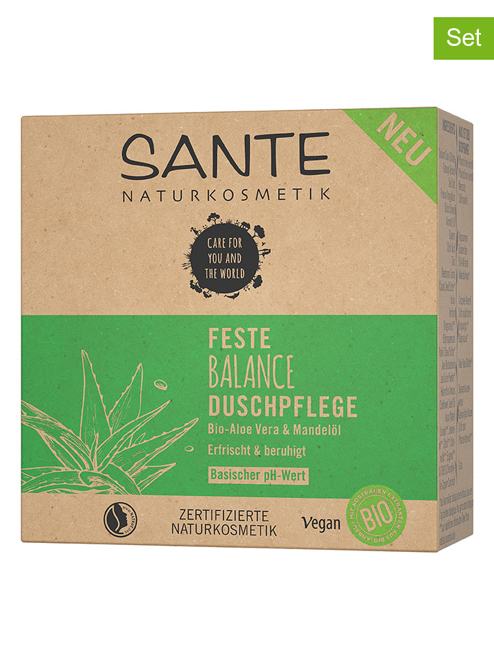 Sante Żele pod prysznic (3 szt.) "Balance" w kostce - po 80 g rozmiar: onesize