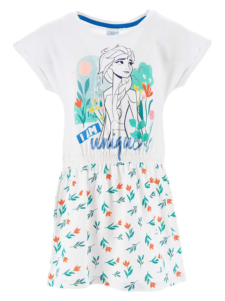 Disney Frozen Sukienka "Kraina Lodu" w kolorze białym rozmiar: 128