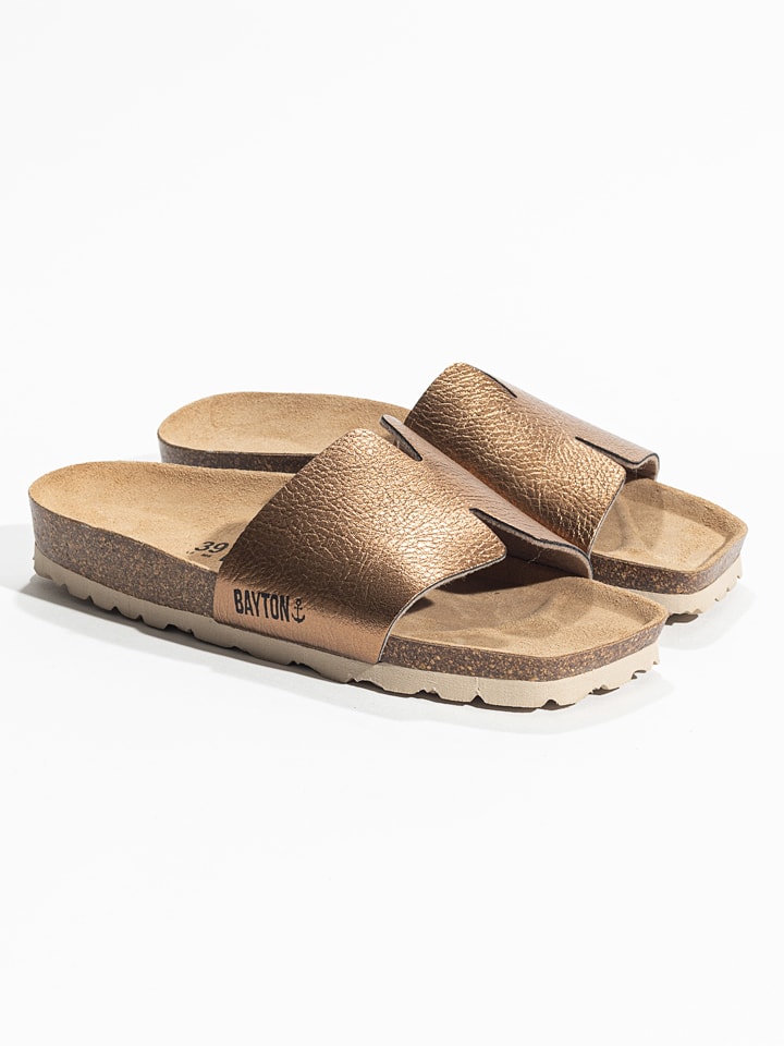 BACKSUN Klapki "Djilian" w kolorze złotym rozmiar: 38