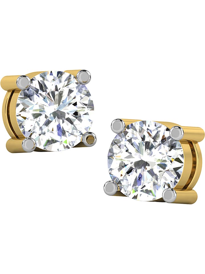 Diamant Vendôme Złote kolczyki-wkrętki z diamentami rozmiar: onesize