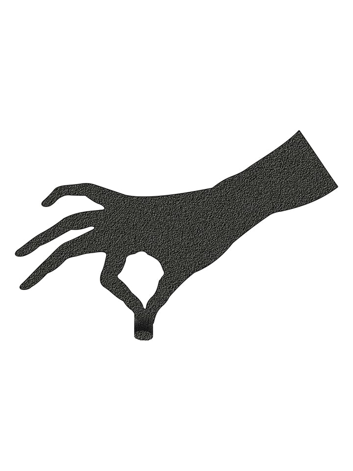 hippodino Wieszak ścienny w kolorze czarnym - 20 x 12 cm rozmiar: onesize