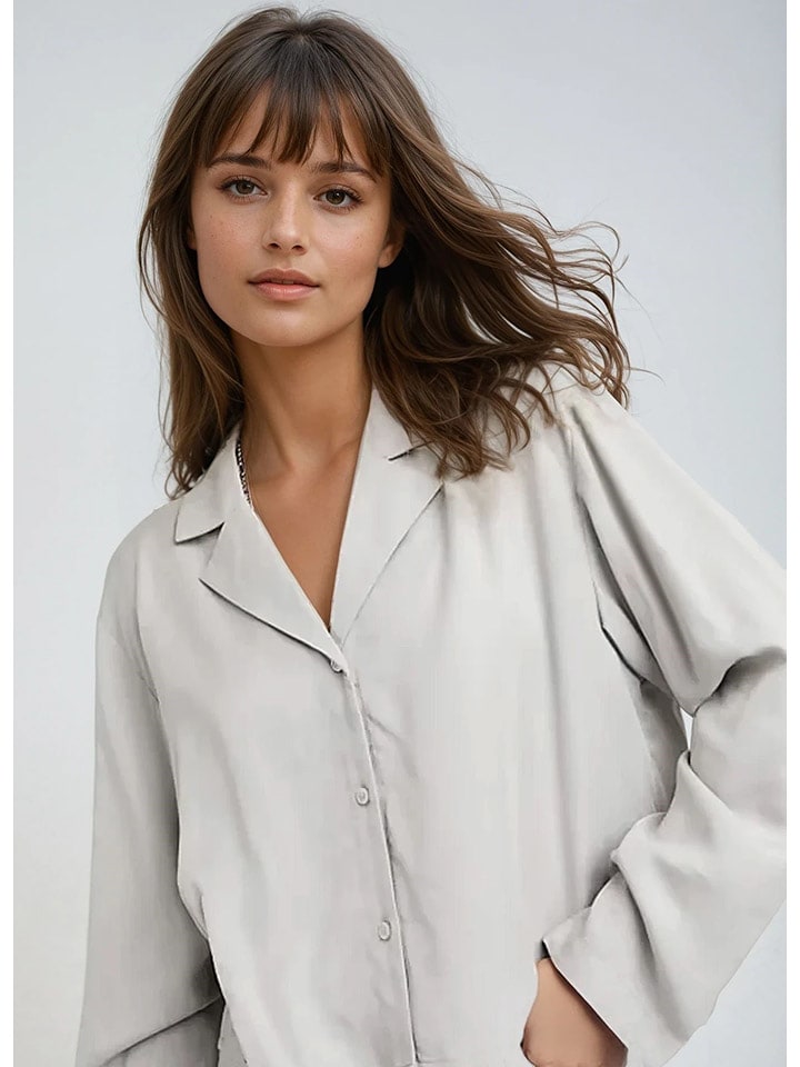 Weekday Bluzka w kolorze szarym rozmiar: L