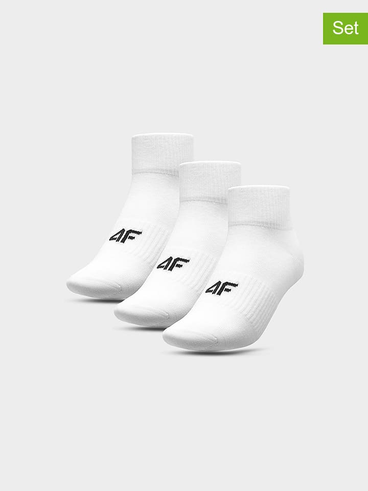 4F Skarpety (3 pary) w kolorze białym rozmiar: 43-46