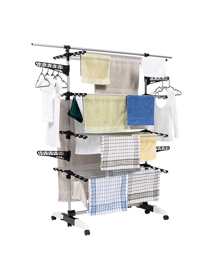 IDOMYA Essentials Suszarka w kolorze srebrno-czarnym na pranie - 178 x 165 x 67 cm rozmiar: onesize