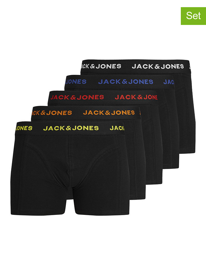 Jack & Jones Bokserki (5 par) "Friday" w kolorze czarnym rozmiar: XXL