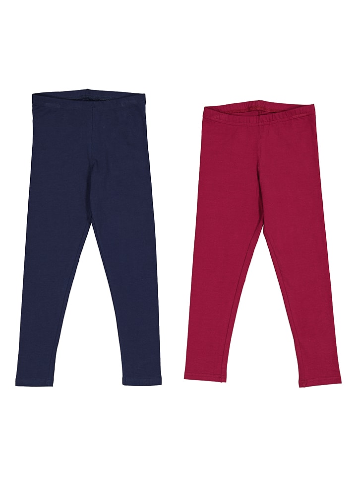 lamino Legginsy (2 pary) w kolorze granatowym i czerwonym rozmiar: 146