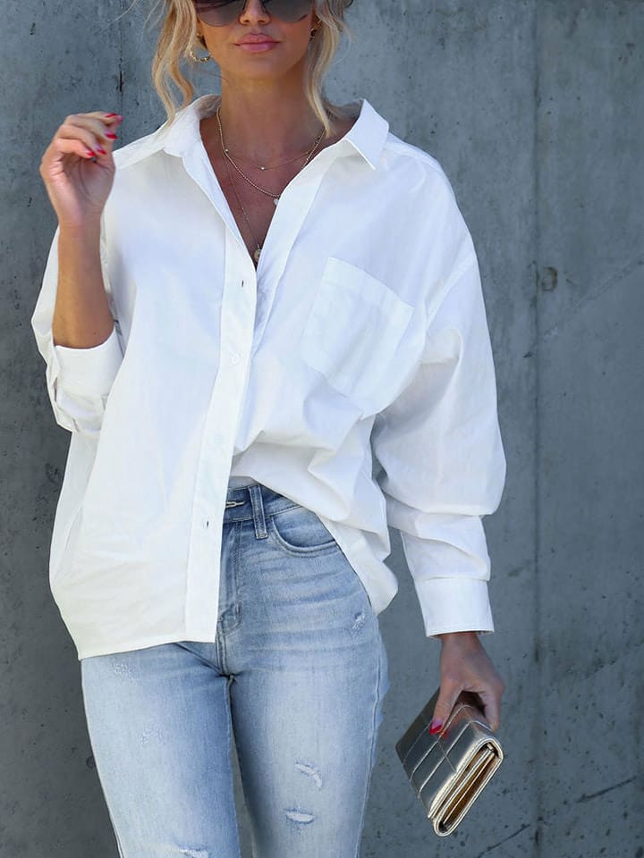 Milan Kiss Bluzka w kolorze białym rozmiar: S