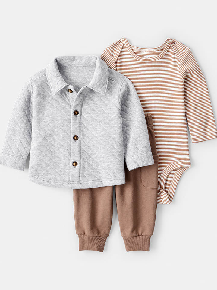 carter's 3-częściowy zestaw w kolorze jasnobrązowo-szarym rozmiar: 86/92