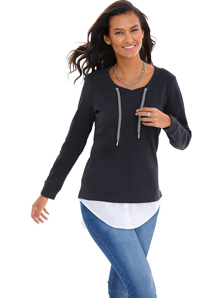 WITT WEIDEN Koszulka w kolorze granatowo-białym rozmiar: 48