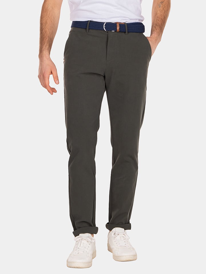 NEW ZEALAND AUCKLAND Spodnie chino w kolorze oliwkowym rozmiar: W34