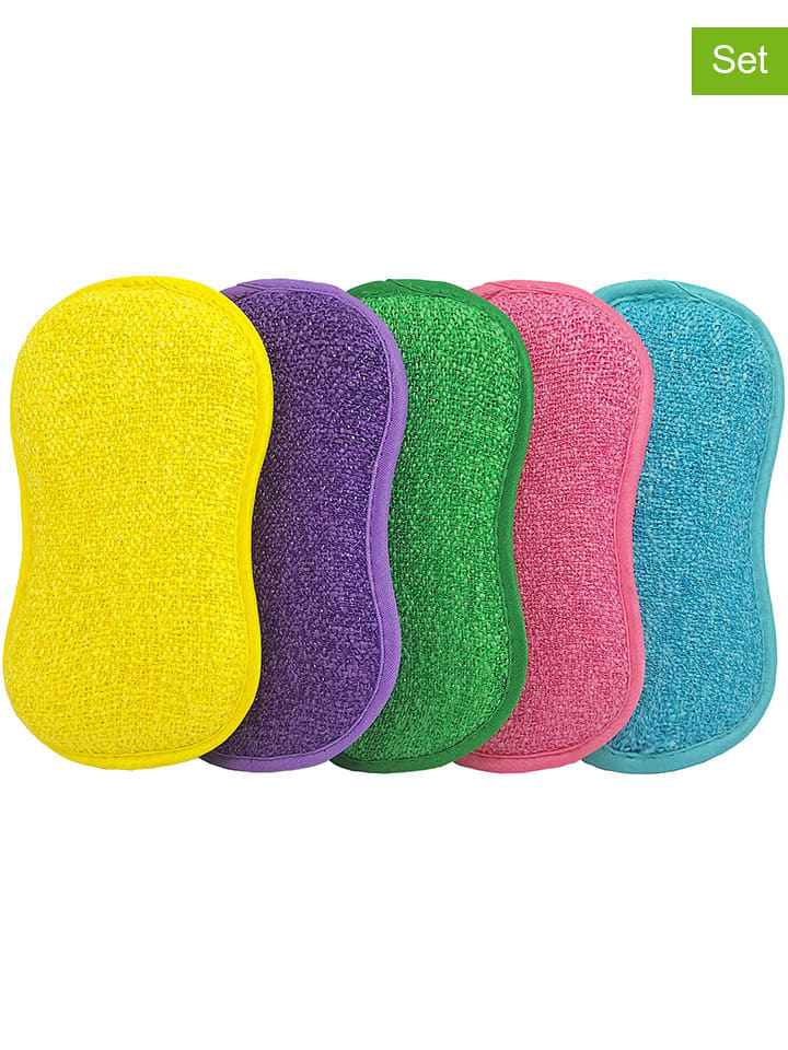 Genius Gąbki (5 szt.) w różnych kolorach z mikrofibry rozmiar: onesize