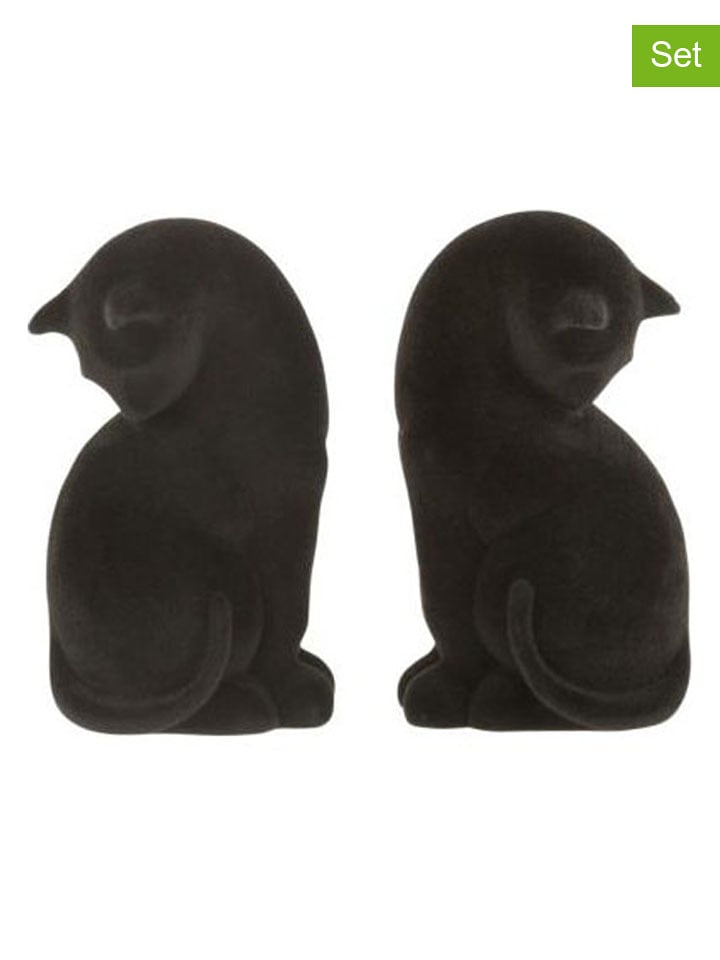 J Line Podpórki (2 szt.) w kolorze czarnym do książek - wys. 16 cm rozmiar: onesize