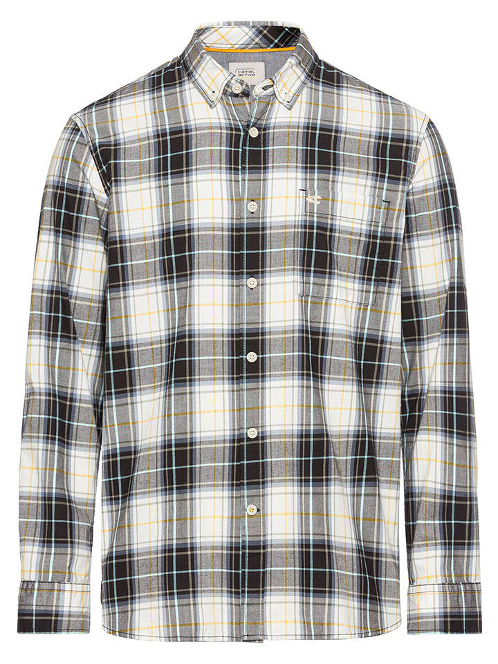 Camel Active Koszula w kolorze czarno-kremowo-żółtym rozmiar: 4XL