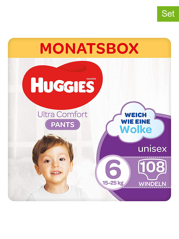 HUGGIES-DryNites Pieluszki (108 szt.) "Ultra Comfort Pants", rozmiar 6, 15-25 kg rozmiar: onesize