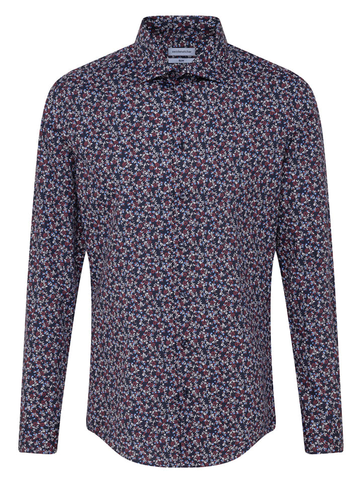 Seidensticker Koszula - Slim fit - w kolorze granatowym rozmiar: 43