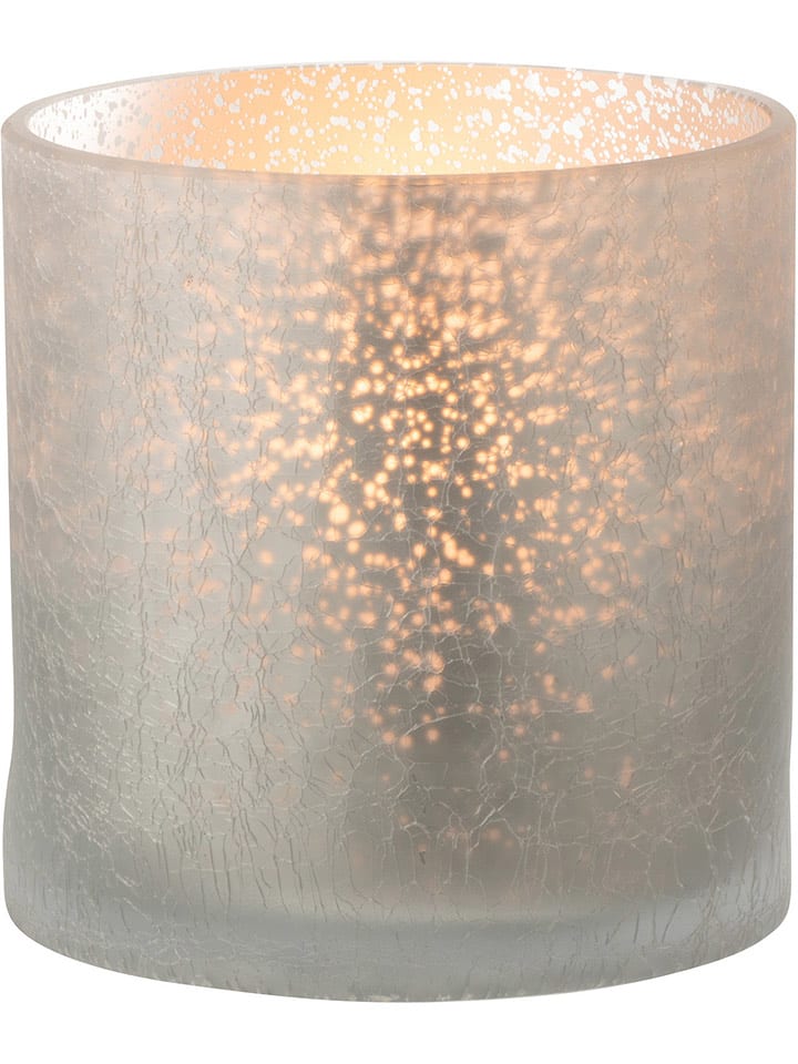 J Line Świecznik w kolorze jasnoszarym - wys. 15 x Ø 15 cm rozmiar: onesize