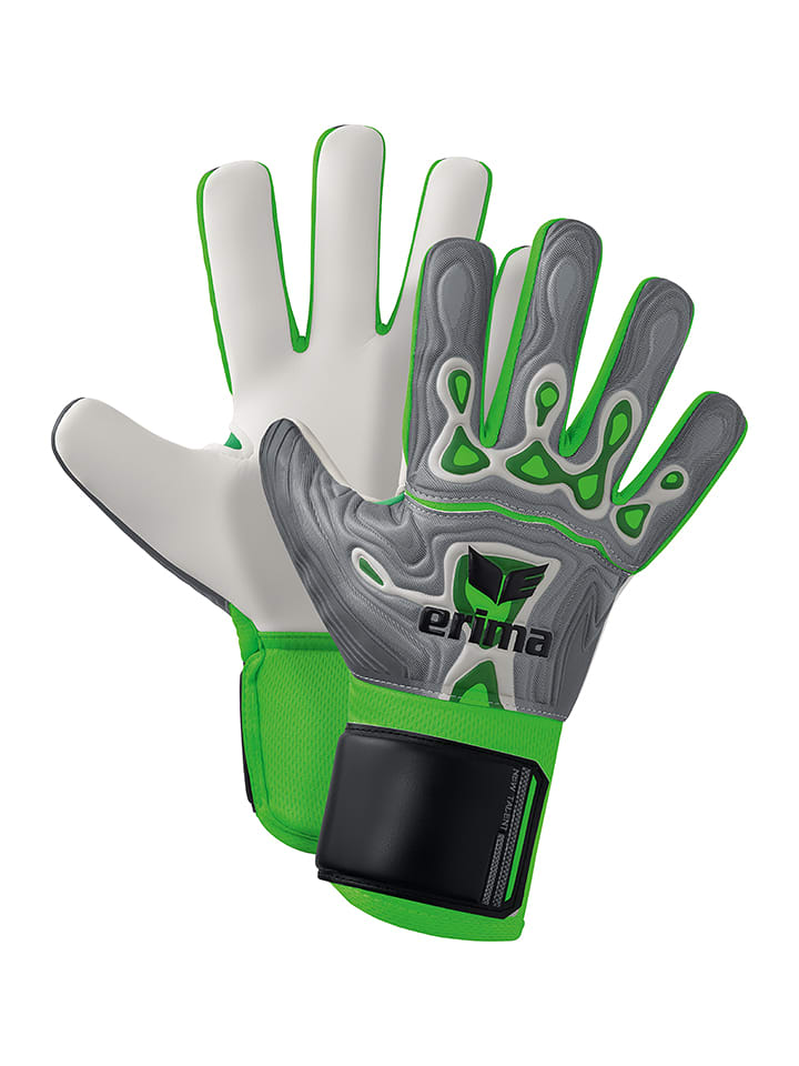 erima Rękawice bramkarskie "Flex-Ray New Talent" w kolorze szaro-zielonym rozmiar: 4