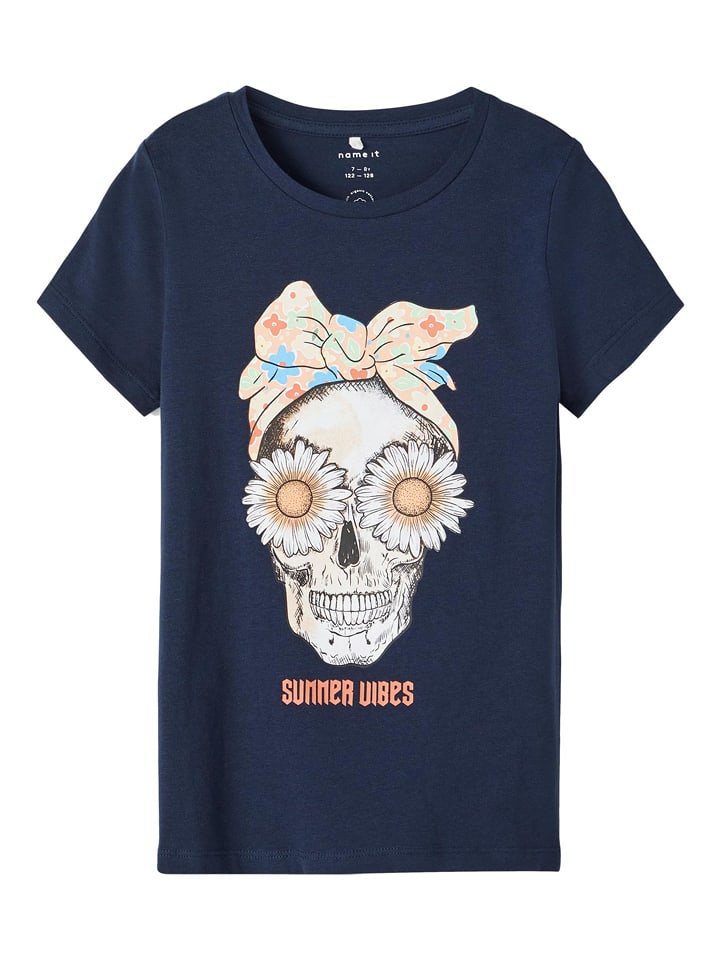 Koszulka "Farock" w kolorze granatowym