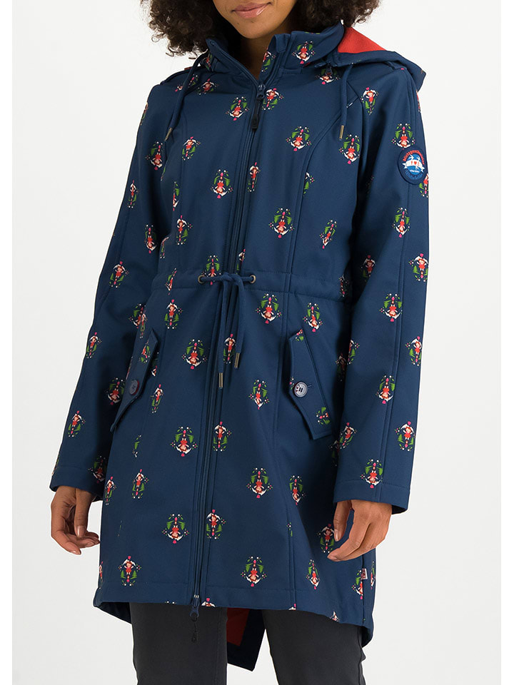 Blutsgeschwister Parka "Swallowtail Promenade" w kolorze granatowo-zielonym rozmiar: XXL