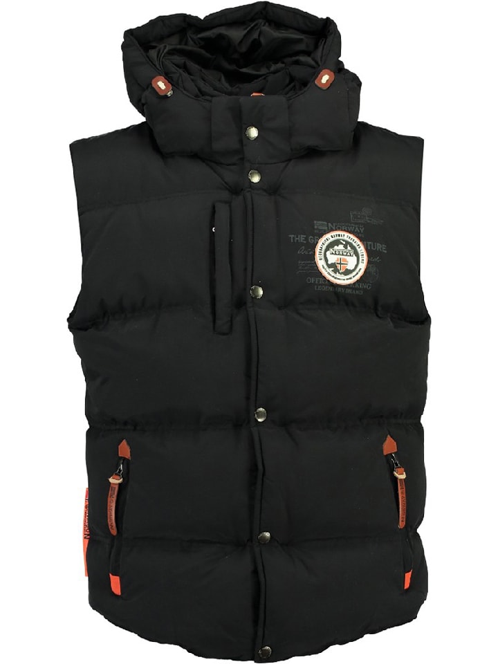 Geographical Norway Kamizelka pikowana "Vilano" w kolorze czarnym rozmiar: S