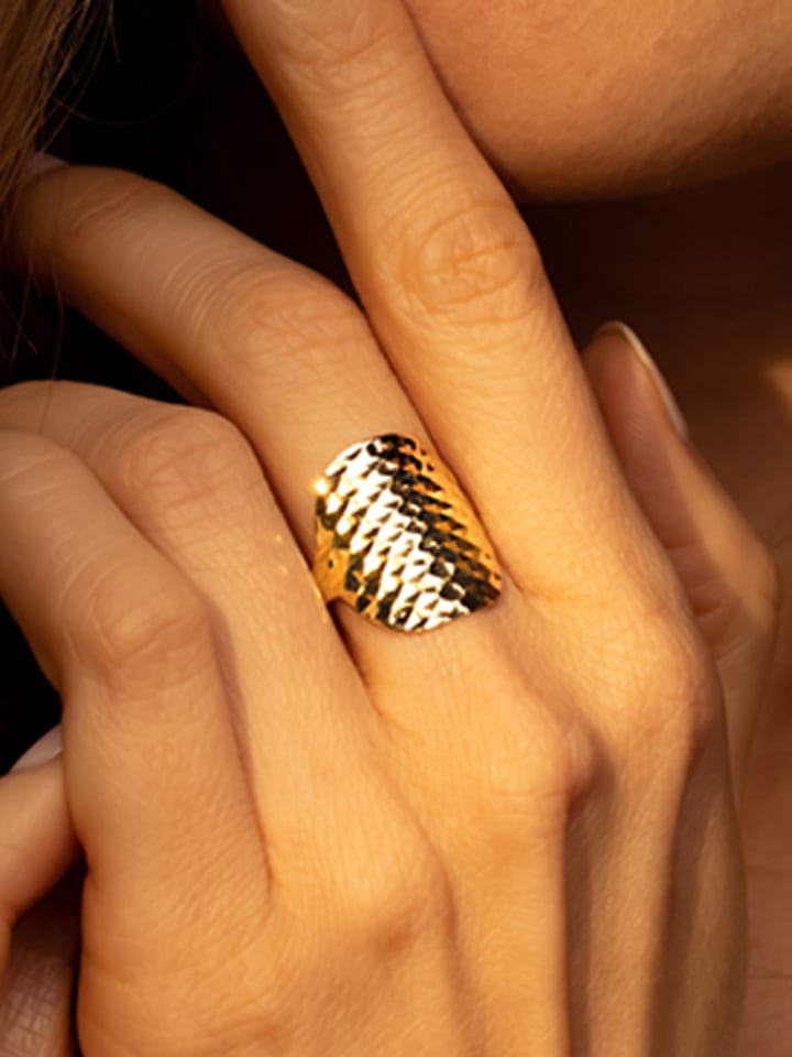 OR ÉCLAT Złoty pierścionek "Armadillo" rozmiar: 56