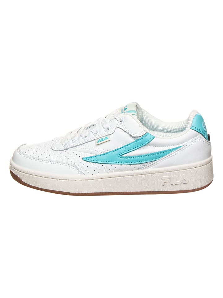 Fila Skórzane sneakersy w kolorze biało-miętowym rozmiar: 40