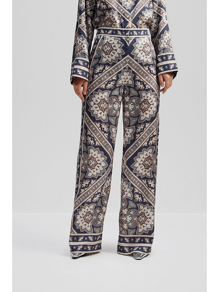 By Malina Spodnie "Pia" w kolorze granatowo-szarym rozmiar: L