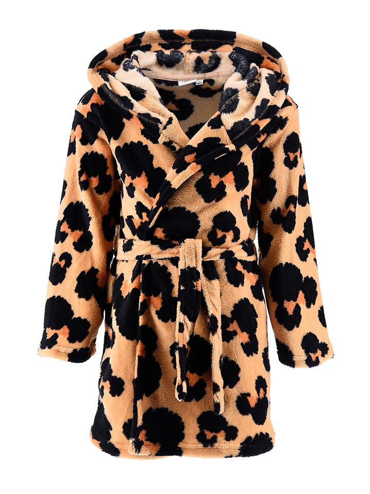 Disney Minnie Mouse Szlafrok "Minnie" w kolorze beżowo-czarnym rozmiar: 98