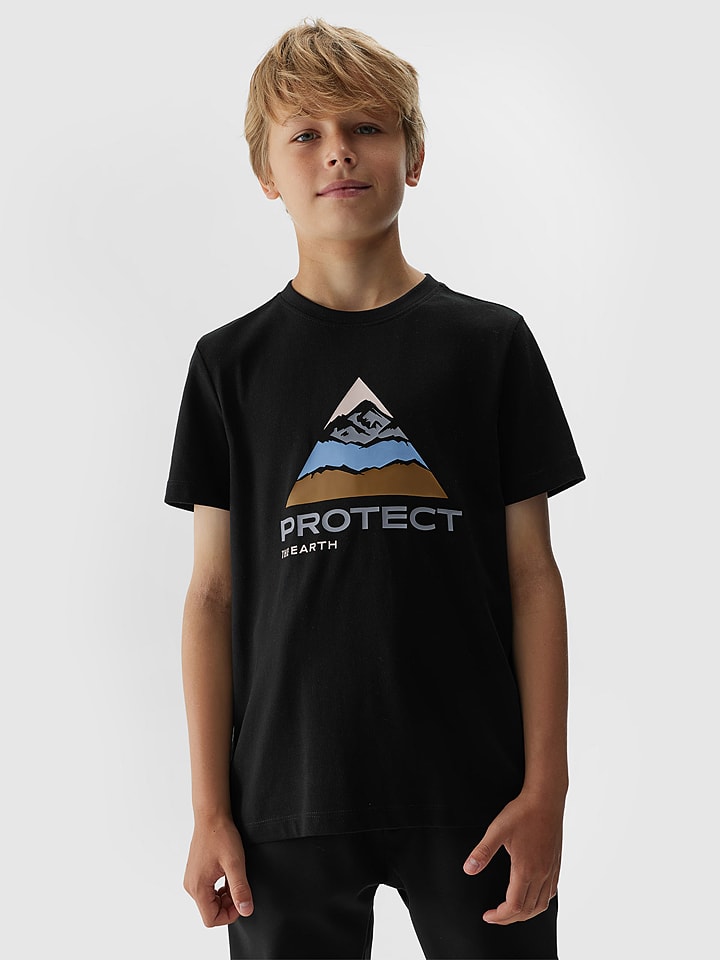 4F Koszulka w kolorze czarnym rozmiar: 122