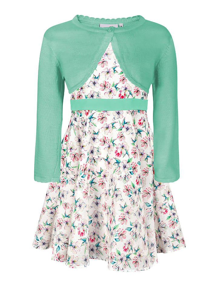 happy girls by Eisend 2-częściowy zestaw w kolorze biało-turkusowym rozmiar: 104