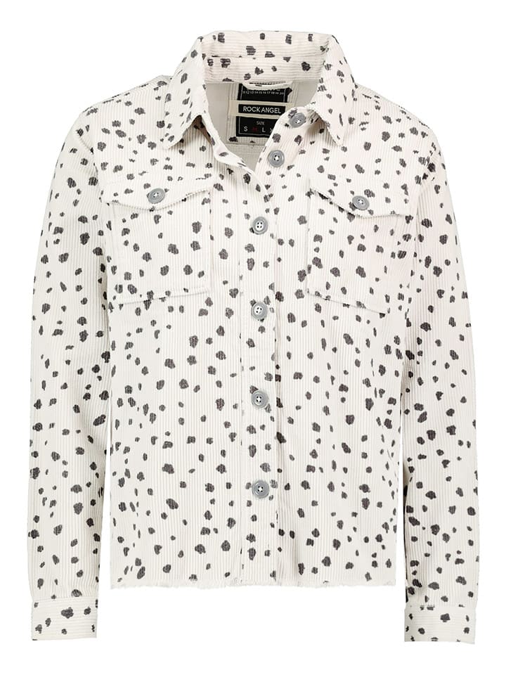 Rock Angel Kurtka koszulowa w kolorze kremowo-antracytowym rozmiar: XS