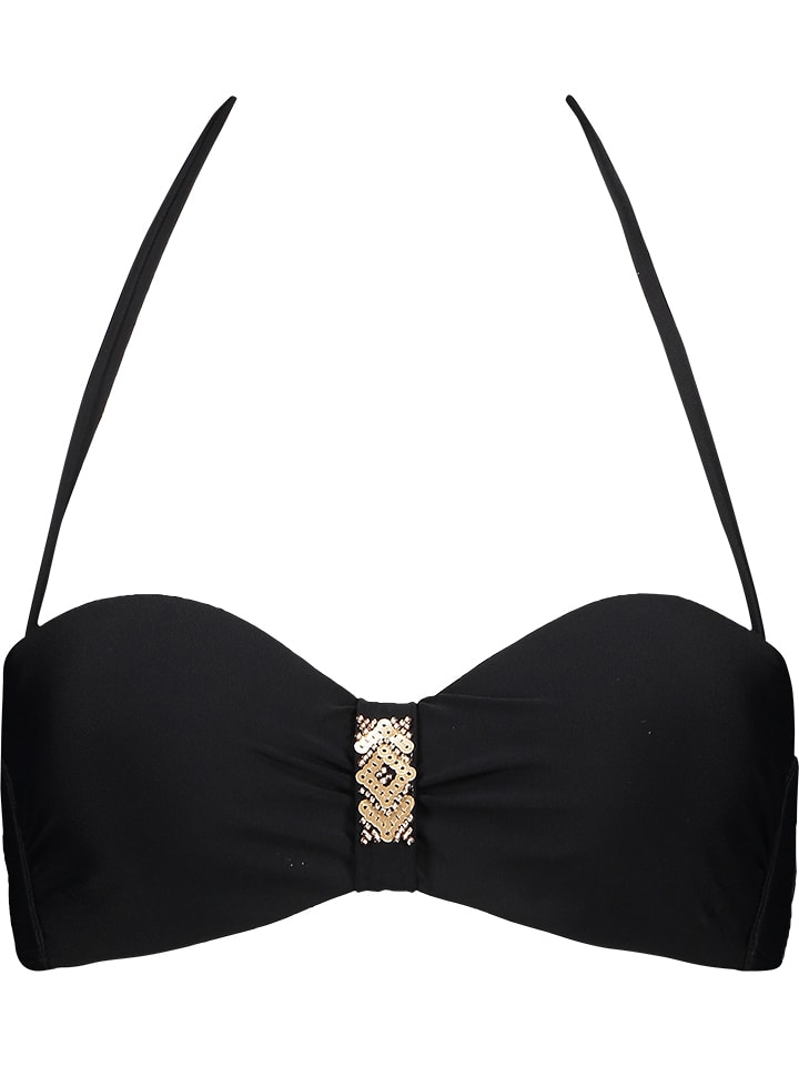 LASCANA Biustonosz bikini "Gloria" w kolorze czarnym rozmiar: 40E-Cup