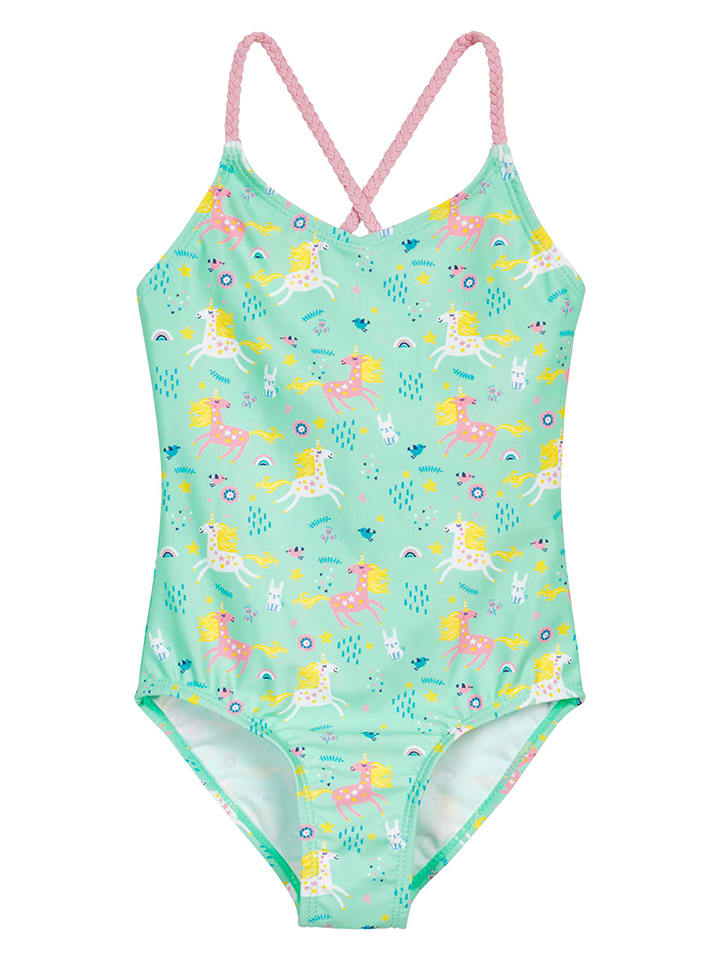 Playshoes Strój kąpielowy w kolorze miętowym ze wzorem rozmiar: 110/116