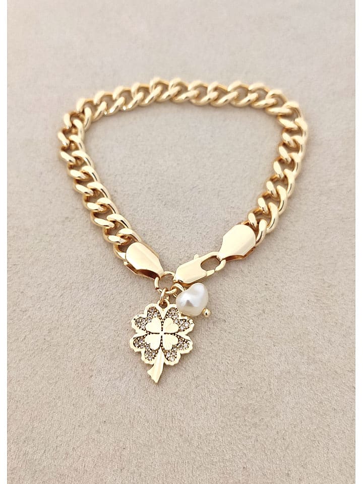 Nakkash Pozłacana bransoletka z cyrkoniami rozmiar: onesize