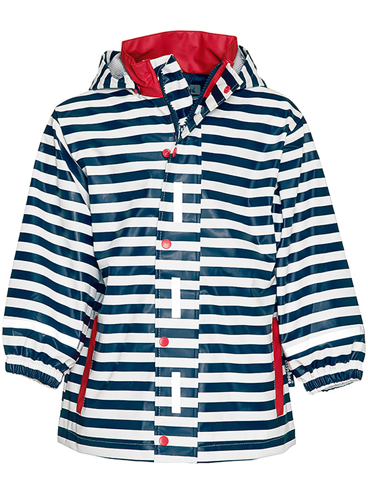 Playshoes Płaszcz przeciwdeszczowy w kolorze granatowo-białym rozmiar: 104